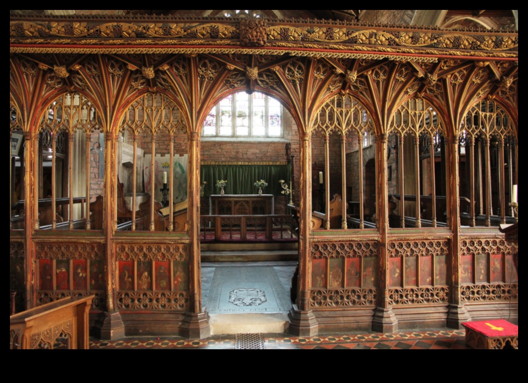 Rood Screen Radiance: ornamente artistice în ecrane gotice